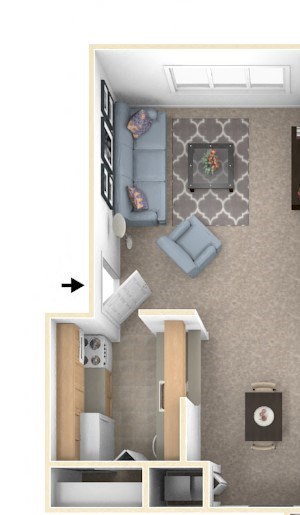 2 Bed 1 Bath Walk-thru Two Bedroom Floor Plan 2 Bed 1 Bath Walk-thru Two Bedroom Floor Plan at Old Monterey Apartments, Springfield, MO